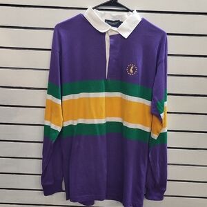 Vtg. MEN'S Pelican COAST LONG SLEEVE POLO, SIZE S